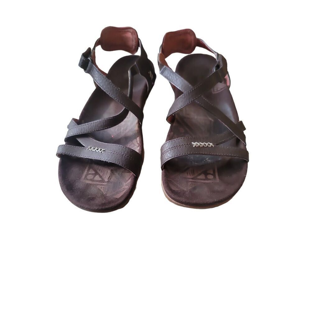 Merrell Sandspur Women's Leather Sandals Espresso Red